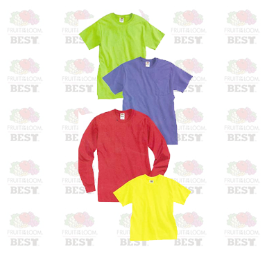 Colorful imprinted t-shirts and apparel